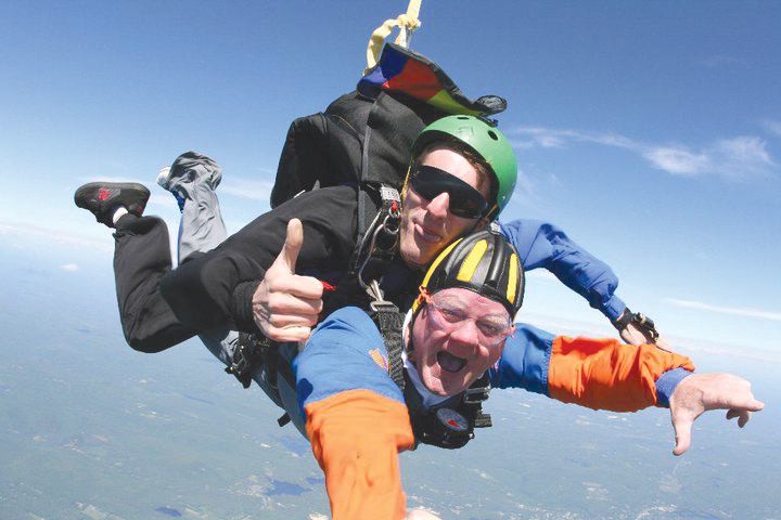 John Greene skydiving