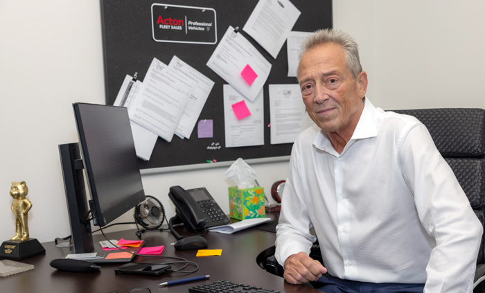 Cunningham in his office