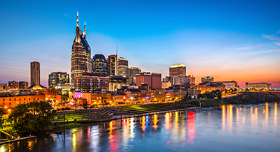 Nashville Music City Skyline