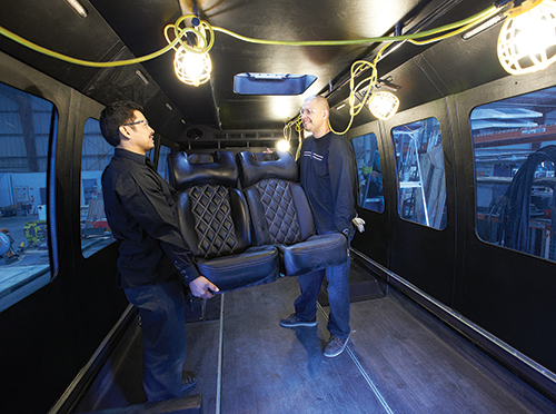 CD 0414 High End Seats Being Installed