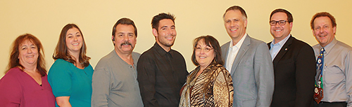 L to R: Judy Cowen of Carey Denver & Corporate GT Denver, Mary Norby of Carey Denver, John Hafer of A Custom Coach Diamond Limousine, Nikko and Franci Ouzounis of White Dove Limousine, Shane Stickel of Presidential Worldwide Transportation, Adam Paul of Colorado Corporate Car, and CD Industry & Brand Ambassador/CLA’s new Executive Director Philip Jagiela